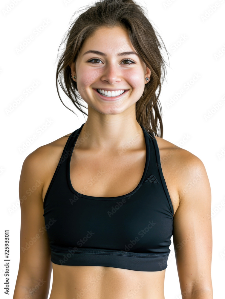 Professional woman fitness trainer transparent background Professional woman fitness trainer transparent background