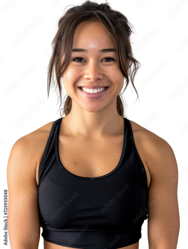 Professional woman fitness trainer transparent background Professional woman fitness trainer transparent background