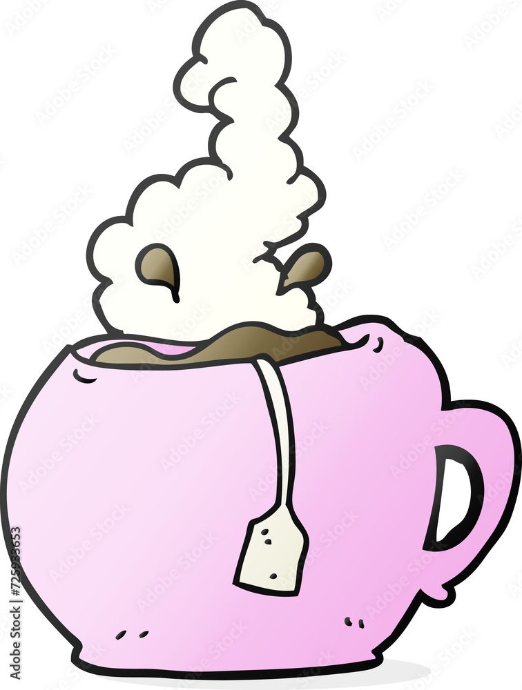 Obraz premium cartoon cup of tea