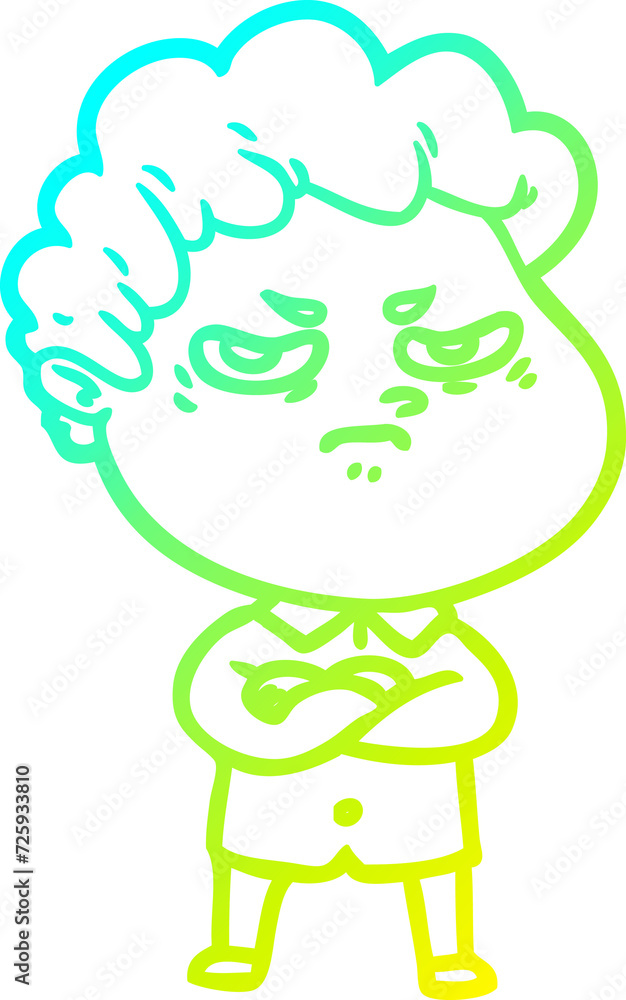 cold gradient line drawing cartoon angry man cold gradient line drawing cartoon angry man