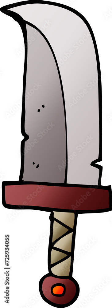 Fototapeta premium cartoon doodle dagger