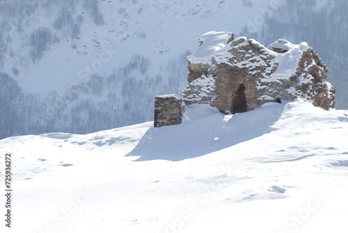 winter landscape and architectural structures in nature © Orhan