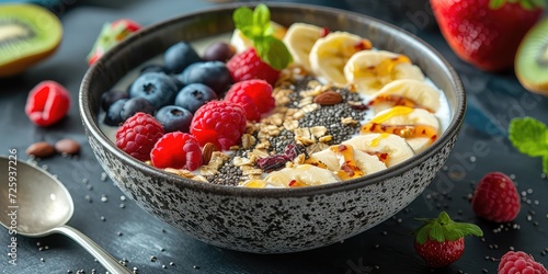 Healthy Morning Start - Breakfast Bowl Delight - Crunchy Goodness - Start Your Day Right