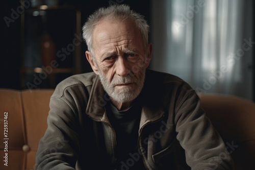 Portrait of a worried and concerned senior man at home © Vorda Berge