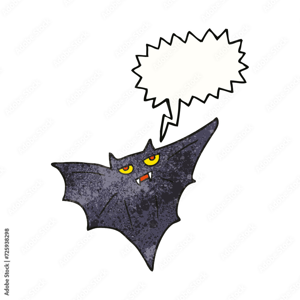 speech bubble textured cartoon halloween bat speech bubble textured cartoon halloween bat