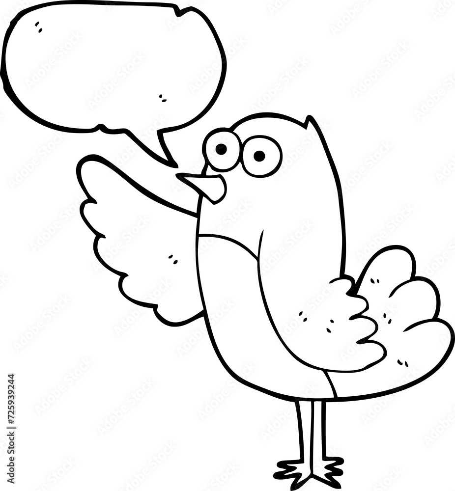 speech bubble cartoon bird speech bubble cartoon bird