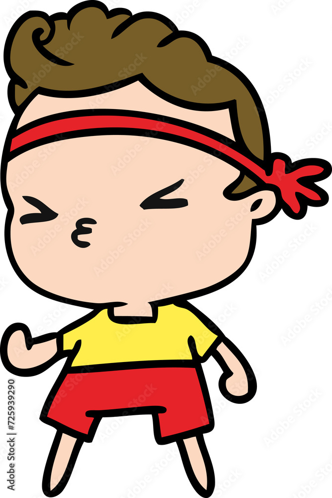 cartoon kawaii working out boy cartoon kawaii working out boy
