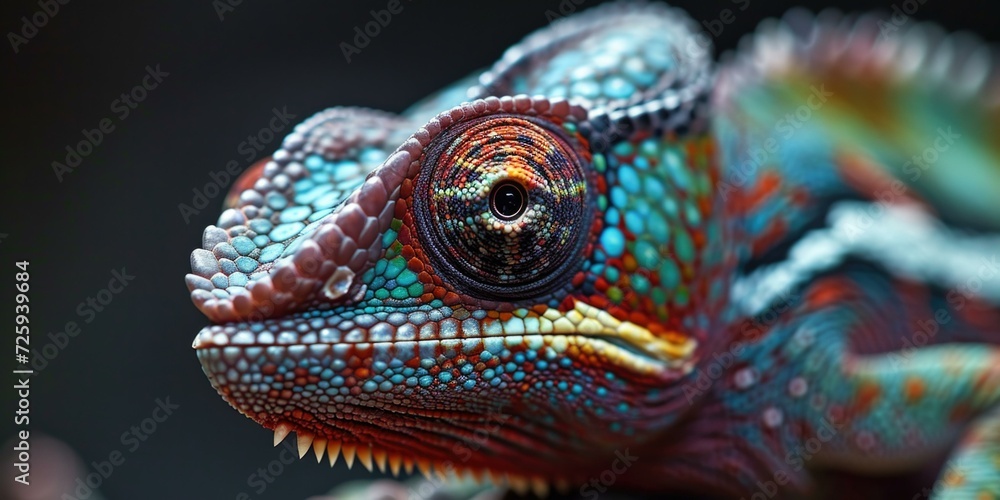 A close up of a colorful lizard. Generative AI. A close up of a colorful lizard. Generative AI.