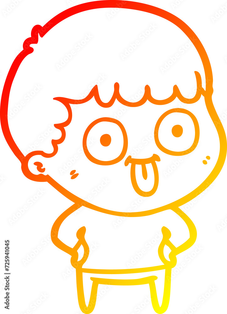 warm gradient line drawing cartoon dumb kid warm gradient line drawing cartoon dumb kid