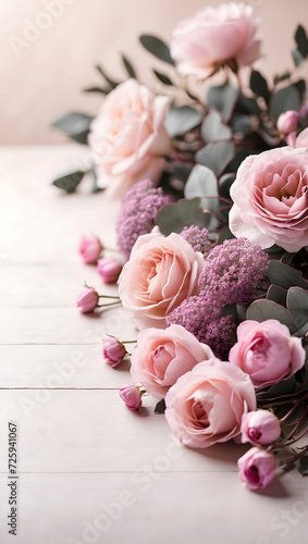 flowers on white tree, minimalism