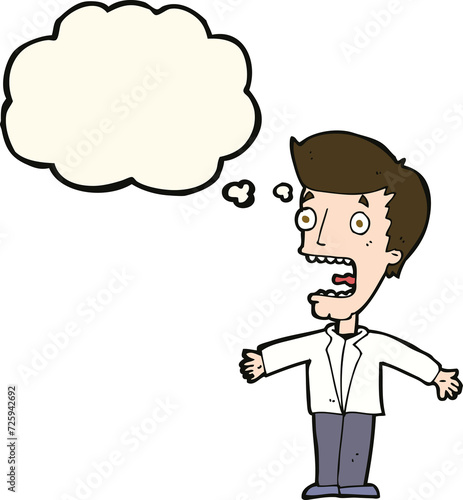 Wallpaper Mural cartoon screaming man with thought bubble Torontodigital.ca