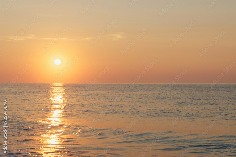 Sunrise over the ocean at the beach