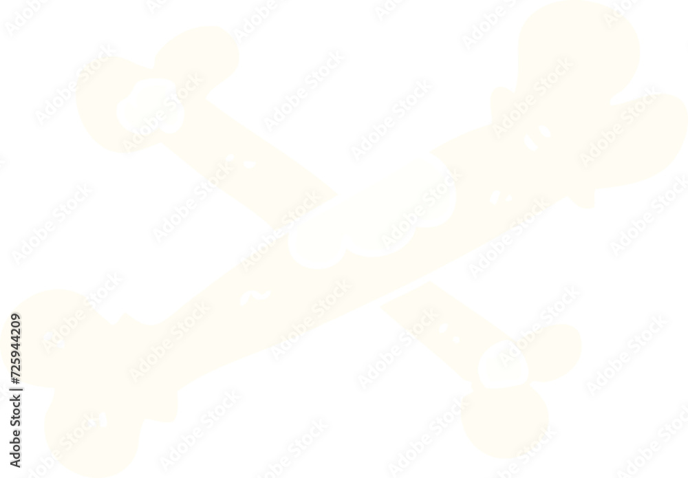 flat color illustration of a cartoon old bones flat color illustration of a cartoon old bones