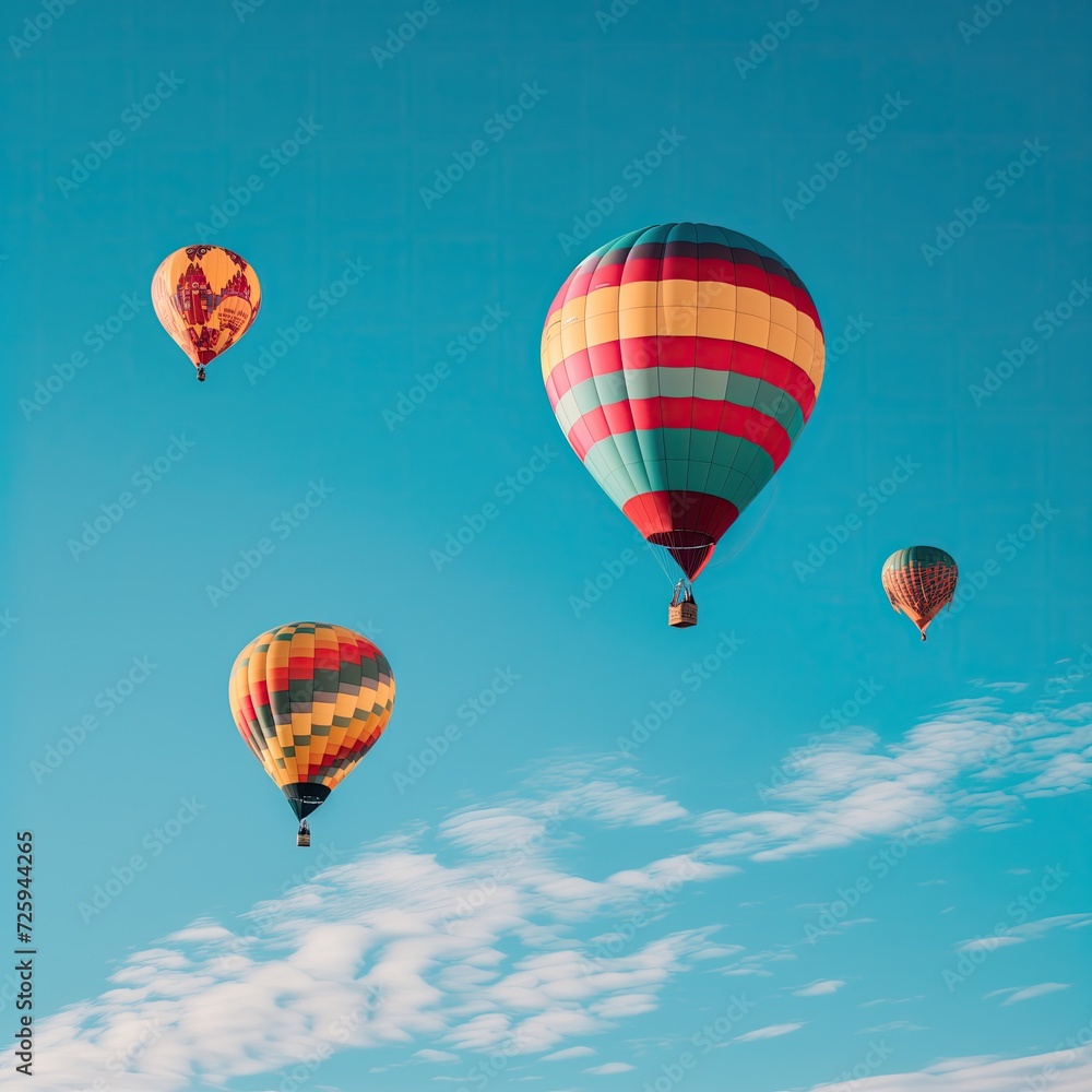 Colorfull hot air balloons at blue sky Colorfull hot air balloons at blue sky