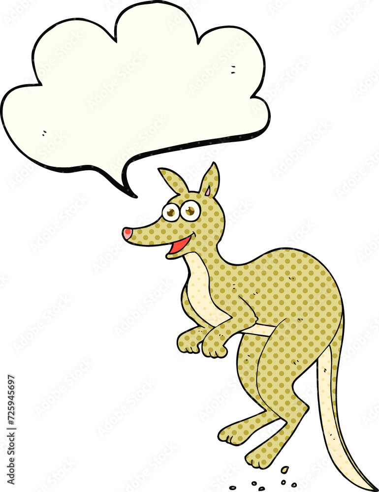 comic book speech bubble cartoon kangaroo comic book speech bubble cartoon kangaroo