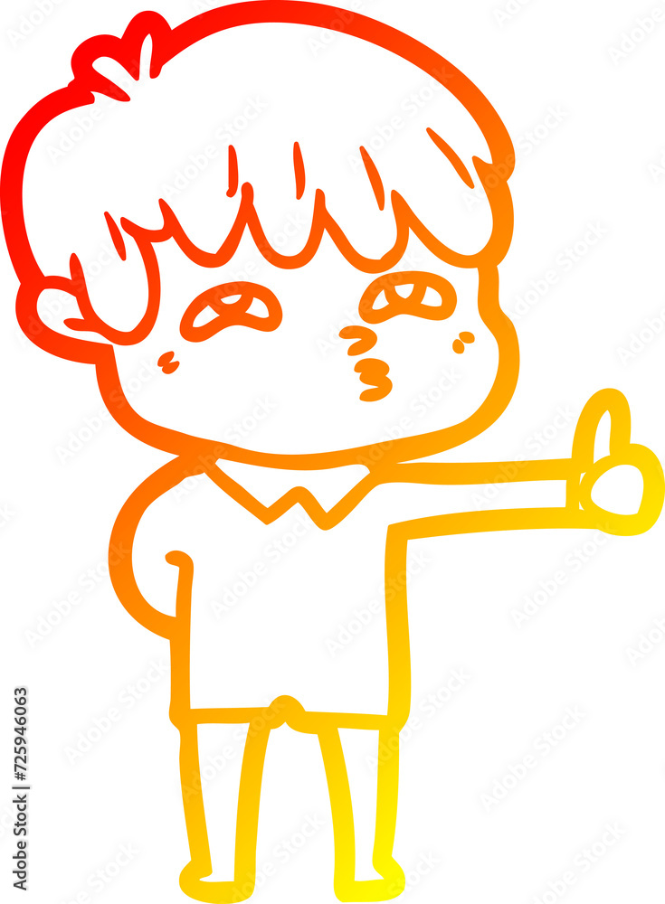 warm gradient line drawing cartoon curious man warm gradient line drawing cartoon curious man