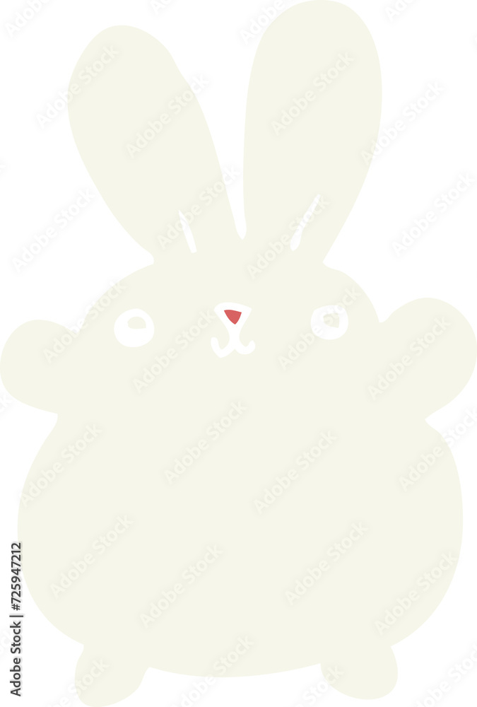 cute flat color style cartoon rabbit cute flat color style cartoon rabbit