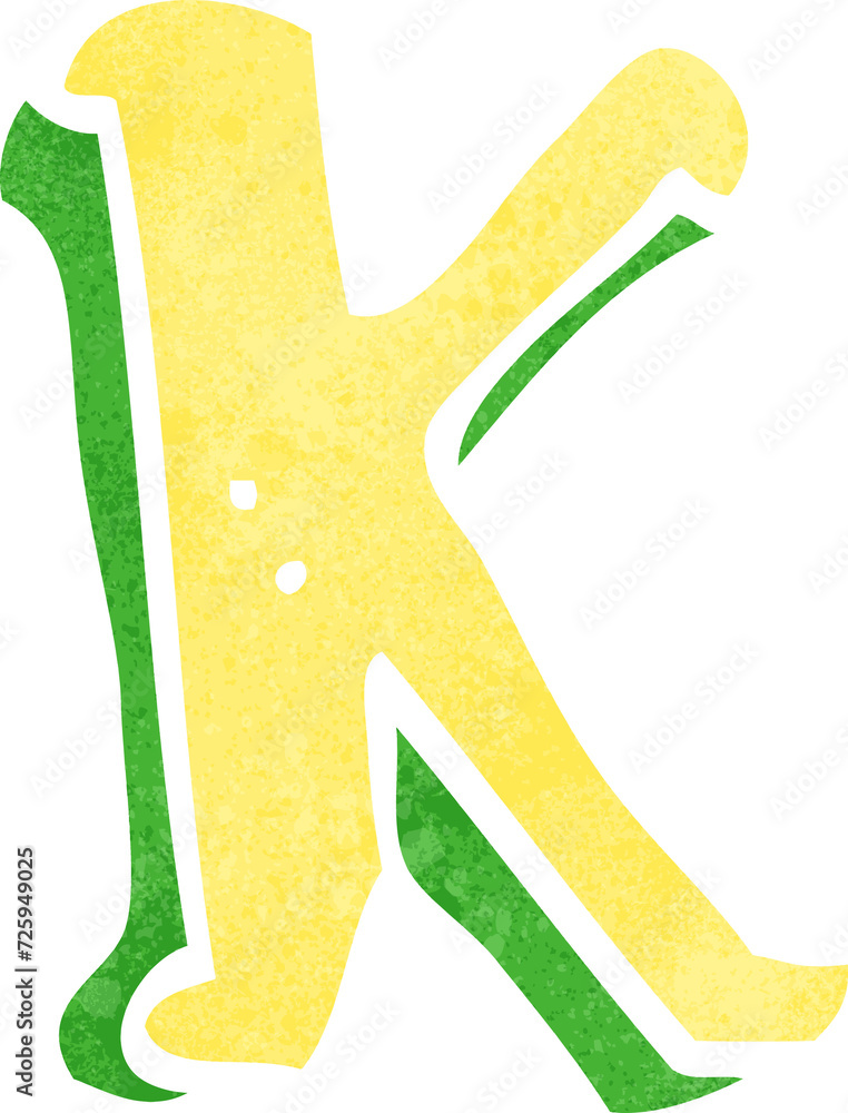 cartoon letter K cartoon letter K