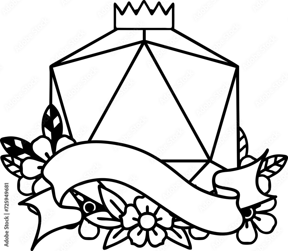 natural twenty D20 dice roll illustration natural twenty D20 dice roll illustration