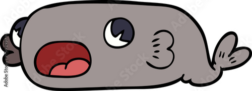 Photography cartoon doodle of a fish