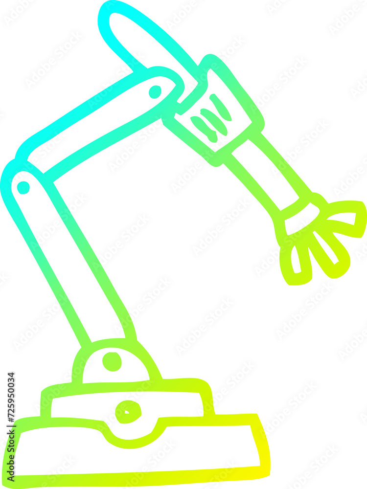 cold gradient line drawing cartoon robot hand cold gradient line drawing cartoon robot hand