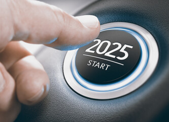 Year 2025 Start, Two Thousand and Twenty Five Concept.