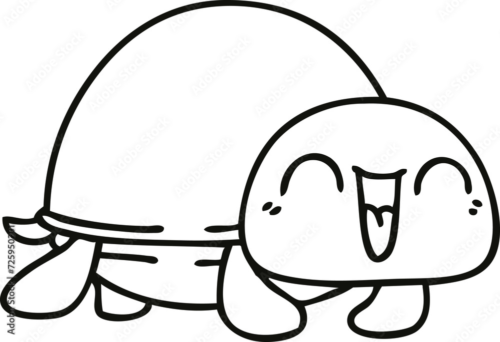 quirky line drawing cartoon turtle quirky line drawing cartoon turtle