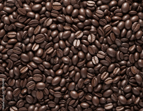 a lot of coffee beans - close up