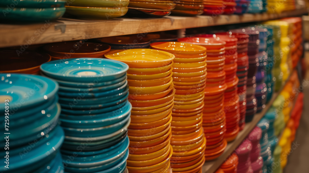 Multicolored plates stacks