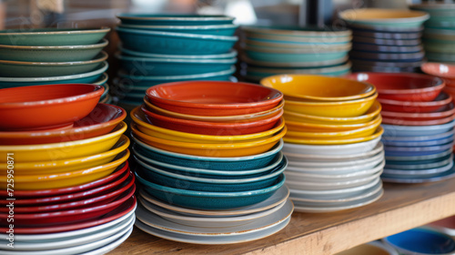 Multicolored plates stacks