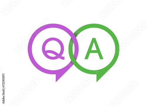 Wallpaper Mural question and answer logo. question and answer concept. lilac and green question and answer concept Torontodigital.ca