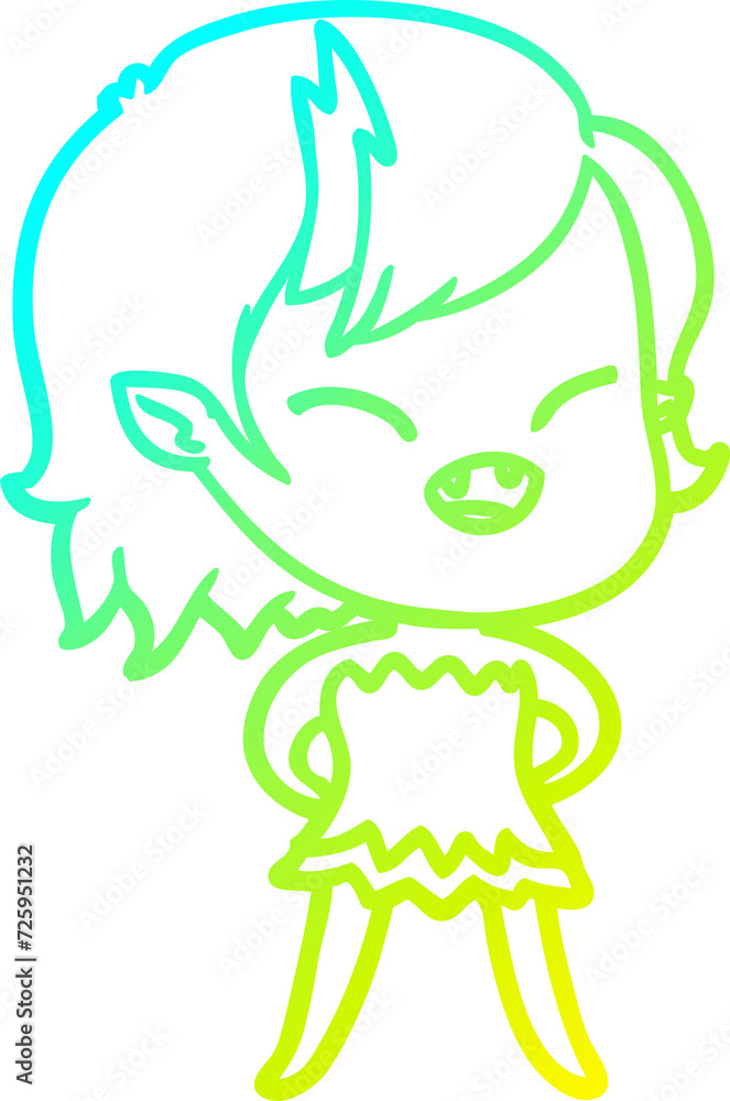 cold gradient line drawing cartoon laughing vampire girl cold gradient line drawing cartoon laughing vampire girl