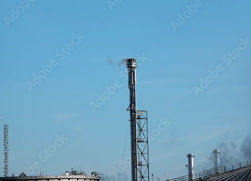 Production buildings and pipes of the OMV oil refinery. photo