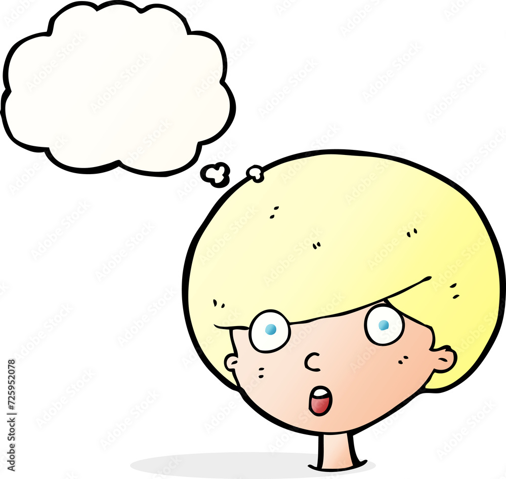 cartoon surprised boy with thought bubble cartoon surprised boy with thought bubble