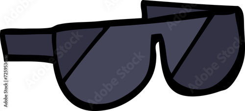 hand drawn doodle style cartoon sunglasses