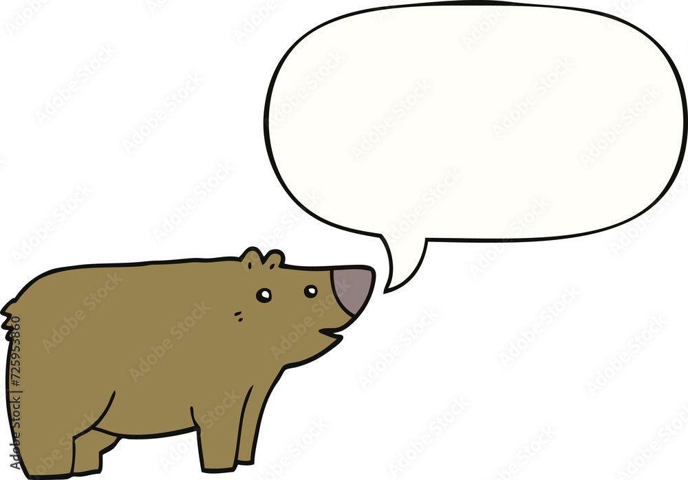 cartoon bear and speech bubble cartoon bear and speech bubble