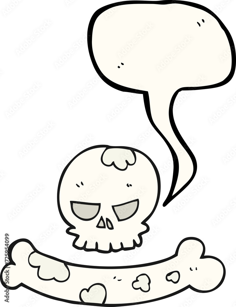 speech bubble cartoon skull and bone symbol speech bubble cartoon skull and bone symbol