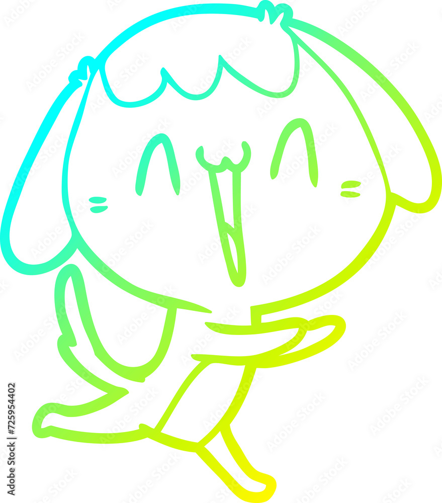 cold gradient line drawing cute cartoon dog cold gradient line drawing cute cartoon dog