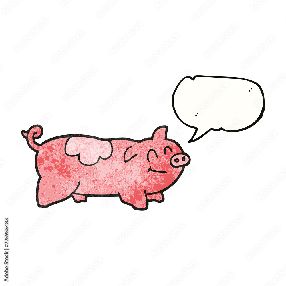 speech bubble textured cartoon pig speech bubble textured cartoon pig