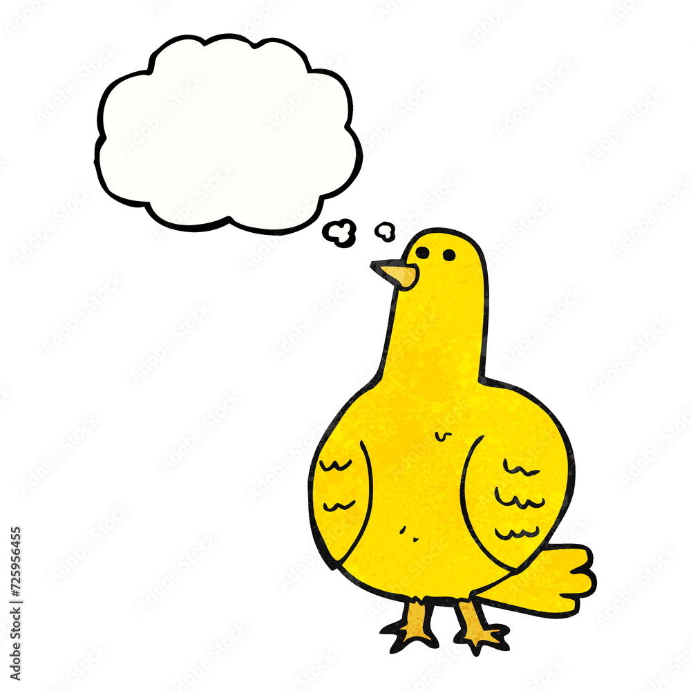 thought bubble textured cartoon bird thought bubble textured cartoon bird