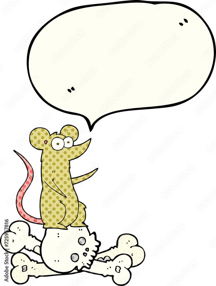 comic book speech bubble cartoon rat on bones comic book speech bubble cartoon rat on bones