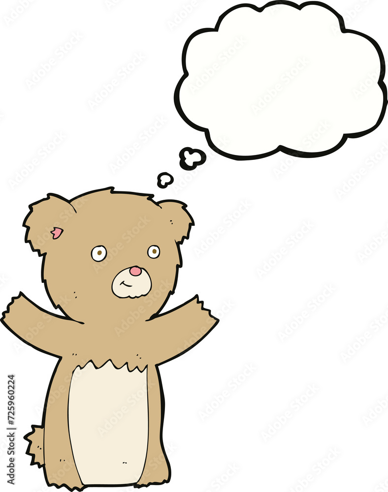 cartoon teddy bear with thought bubble cartoon teddy bear with thought bubble