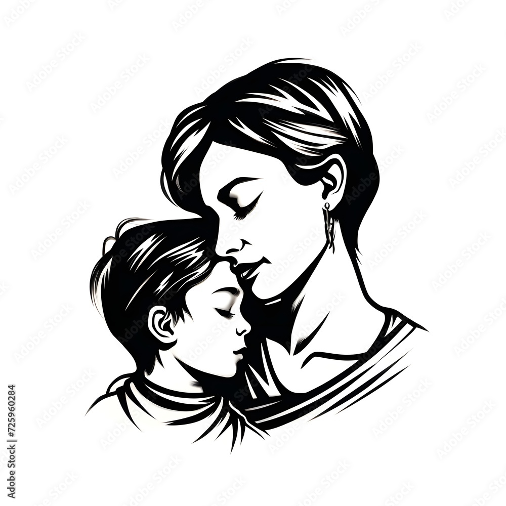 mother and child tattoo design	