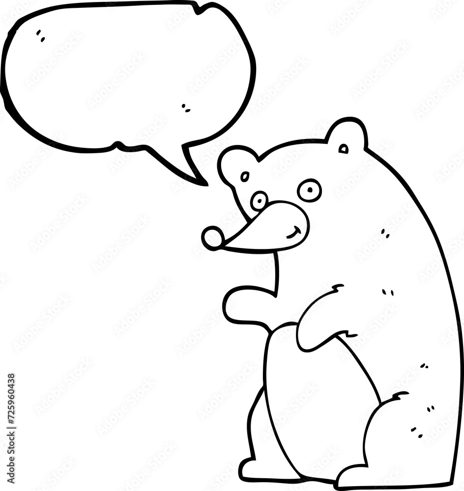 speech bubble cartoon bear speech bubble cartoon bear