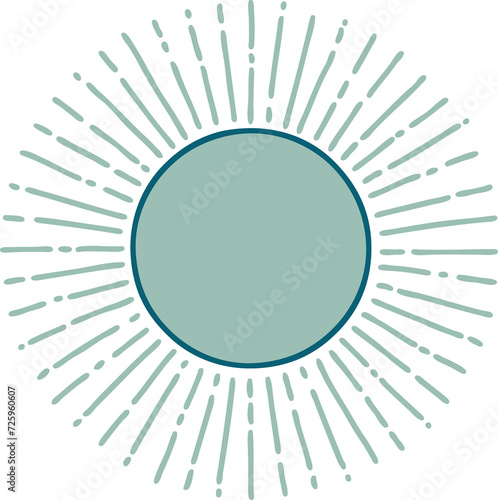 Φωτογραφία tattoo style icon of a sun