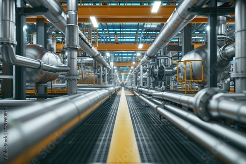 industrial engineer in industrial pipe system