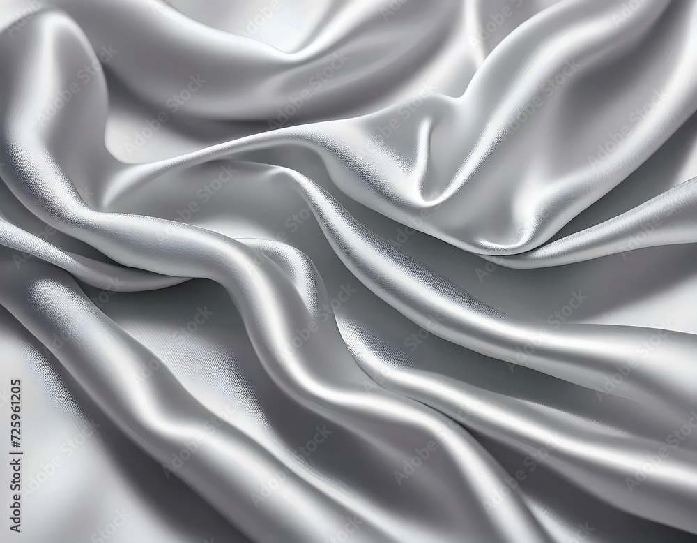 Fototapeta premium Elegant White Satin Fabric Texture