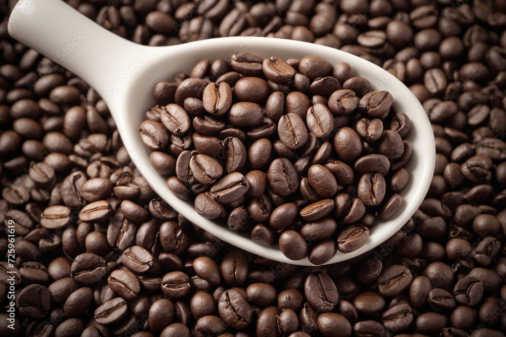 Black coffee and coffe beans composition