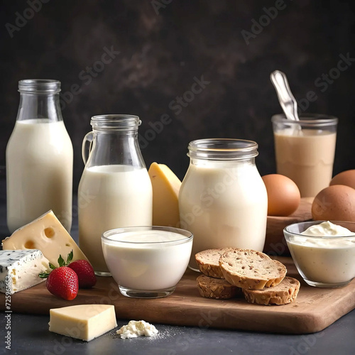 Milk, cheese and other dairy product composition