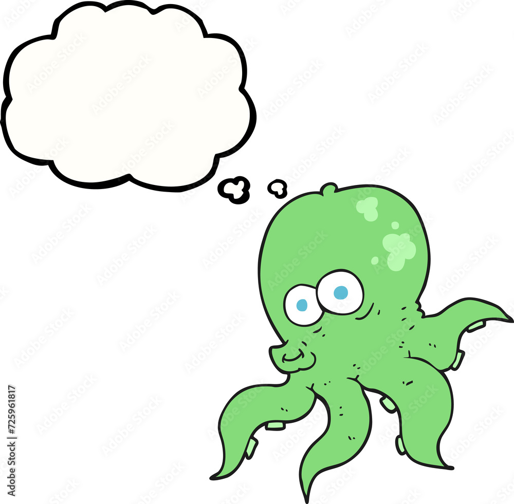 thought bubble cartoon octopus thought bubble cartoon octopus